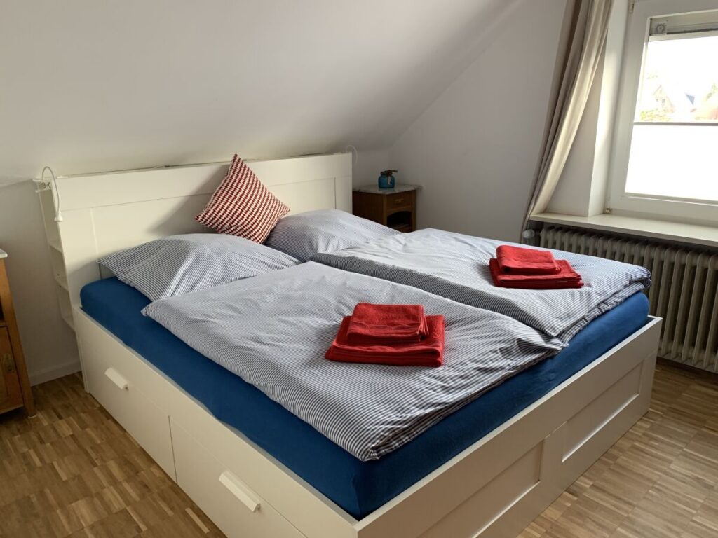 Schlafzimmer der Ferienwohnung in Tönning